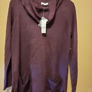 Burgundy turtleneck